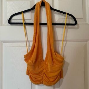 Vibrant Orange Halter Top